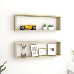 Vidaxl - tagères cube murales 2 pcs chêne sonoma bois d'ingénierie