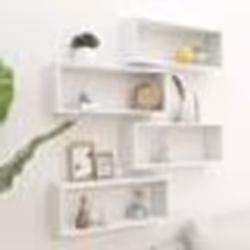 vidaXL Étagères murales cube 4 pcs Blanc 60x15x23 cm Bois d’ingénierie - TU