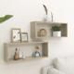 vidaXL Étagères murales cube 2 pcs Chêne sonoma Bois d’ingénierie