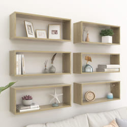 Vidaxl - tagères murales cube 6 pcs Chêne sonoma Bois d'ingénierie