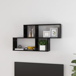 Vidaxl - tagère murale Noir 100x18x53 cm Bois d'ingénierie