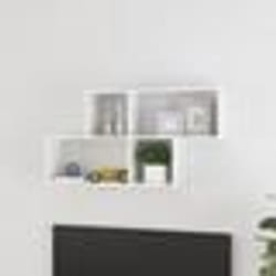 vidaXL Étagère murale Blanc brillant 100x18x53 cm Bois d’ingénierie - TU
