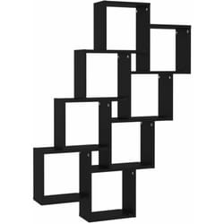Vidaxl - tagère murale de conception cubique moderne avec 8 compartiments de couleurs différentes Couleur : Noir