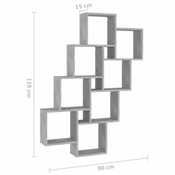 VidaXL 807182 étagères Bois Gris - Vue supplémentaire 6