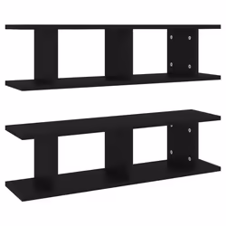 VidaXL 807188, Bois, Noir, 750 mm, 180 mm, 200 mm, 2 pièce(s)
