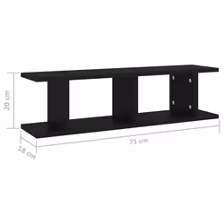 VidaXL 807188 étagères Bois Noir - Vue supplémentaire 6