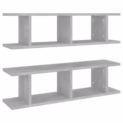 VidaXL 807191, Bois, Gris, 750 mm, 180 mm, 200 mm, 2 pièce(s)