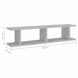 VidaXL 807200 étagères Bois Gris - Vue supplémentaire 7