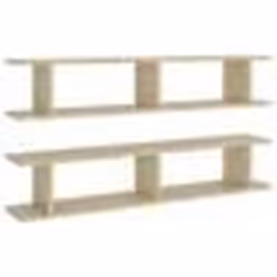 vidaXL Étagères murales 2 pcs Chêne sonoma 105x18x20cm bois ingénierie