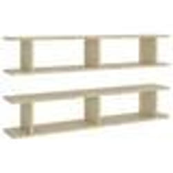 vidaXL Étagères murales 2 pcs Chêne sonoma 105x18x20cm bois ingénierie