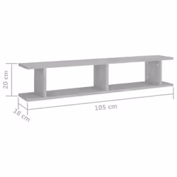 VidaXL 807209 étagères Bois Gris - Vue supplémentaire 7