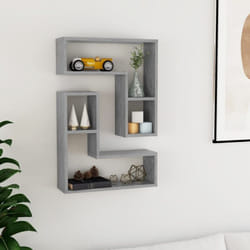 Vidaxl - tagères murales 2 pcs gris béton 50x15x50 cm bois d'ingénierie