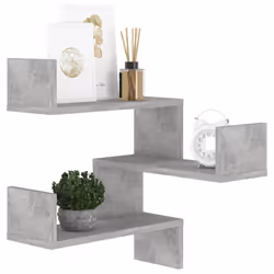 VidaXL 807231 étagères Bois Gris - Vue supplémentaire 4