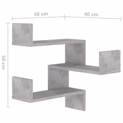VidaXL 807231 étagères Bois Gris - Vue supplémentaire 8
