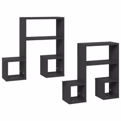 VidaXL 807243, Bois, Gris, 500 mm, 150 mm, 500 mm, 2 pièce(s)