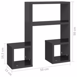 VidaXL 807249 étagères Bois Gris - Vue supplémentaire 8