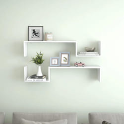 Tagères murales 2 pcs blanc 100x15x20 cm bois d'ingénierie Vidaxl