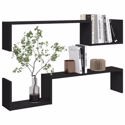 VidaXL 807269 étagères Bois Noir - Vue supplémentaire 4