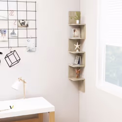Également belle et fonctionnelle, cette étagère d’angle murale élégante convient à votre salon, chambre à coucher ou cuisine. ...