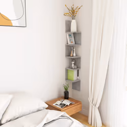VidaXL 807281 étagères Bois Gris - Vue supplémentaire 4