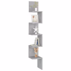 VidaXL 807281 étagères Bois Gris - Vue supplémentaire 6