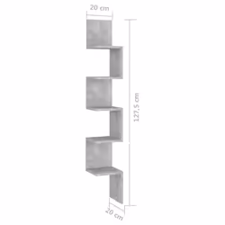 VidaXL 807281 étagères Bois Gris - Vue supplémentaire 7