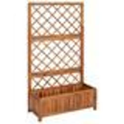 vidaXL Lit surélevé avec treillis 85x38x150 cm Bois massif d'acacia - TU