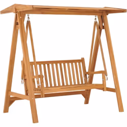 Détendez-vous et amusez-vous dans cette balancelle en bois de teck massif ! Matériau durable : fabriquée en bois dur de teck  ...