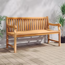 vidaXL Banc de jardin 150 cm bois de teck massif
