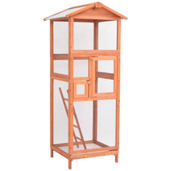 Vidaxl - Cage à oiseaux 68x62x166 cm bois de sapin massif