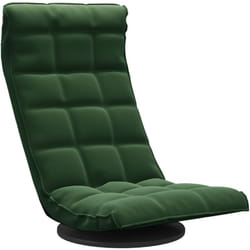 Vidaxl - Chaise de sol pivotante Vert foncé Velours