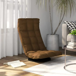 Chaise de sol pivotante Marron vidaXL