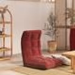 vidaXL Chaise pliable de sol Rouge bordeaux Tissu