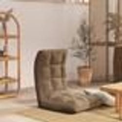 vidaXL Chaise pliable de sol Taupe Tissu - TU