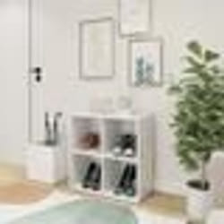 vidaXL Armoire à chaussures d'entrée blanc bois d'ingénierie - TU