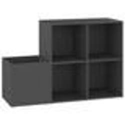 vidaXL Armoire à chaussures entrée gris 105x35,5x70 cm bois ingénierie - TU