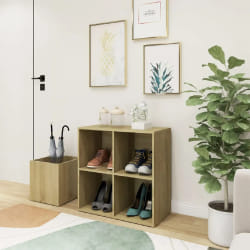 vidaXL Armoire à chaussures d'entrée chêne sonoma bois ingénierie - TU