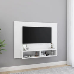 Vidaxl - Meuble tv mural Blanc 120x23,5x90 cm Bois d'ingénierie