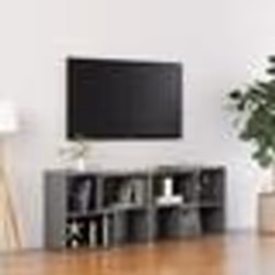 vidaXL Meuble TV Gris 104x30x52 cm Bois d'ingénierie - TU