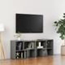 vidaXL Meuble TV Gris 104x30x52 cm Bois d'ingénierie - TU