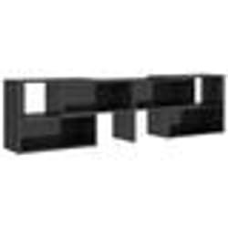 vidaXL Meuble TV Gris brillant 149x30x52 cm Bois d'ingénierie - TU