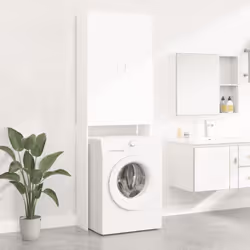 Description générale Avec ce meuble pour lave-linge, vous pouvez créer et optimiser un espace de rangement supplémentaire dan ...