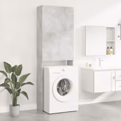 Description générale Ce meuble pour lave-linge optimise l'espace de rangement dans votre salle de bains grâce à son design ép ...