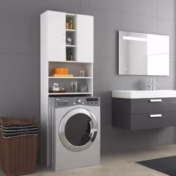 Description générale Avec ce meuble pour lave-linge, vous pouvez optimiser votre espace de rangement dans la salle de bains.  ...