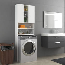 Vidaxl - Meuble pour machine à laver Blanc 64x25,5x190 cm
