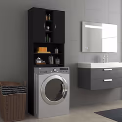 Description générale Ce meuble pour lave-linge est idéal pour optimiser l'espace dans votre salle de bains. Son design épuré ...