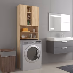 Description générale Avec ce meuble pour lave-linge, vous pouvez créer et utiliser de manière optimale un espace de rangement ...
