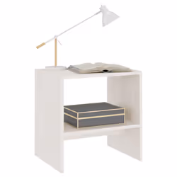 VidaXL 808055 Table de nuit et table de chevet Blanc - Vue supplémentaire 4