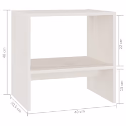 VidaXL 808055 Table de nuit et table de chevet Blanc - Vue supplémentaire 8
