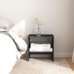 VidaXL 808058 Table de nuit et table de chevet Gris